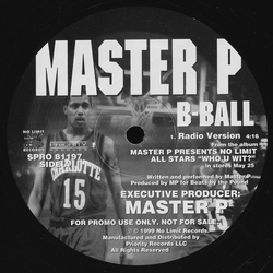 Master P B-Ball Vinyl 12" USED