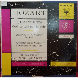 Wolfgang Amadeus Mozart / Budapest String Quartet Quartets Dedicated To Haydn. Volume 3 Vinyl LP USED
