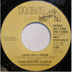 Pure Prairie League Love Will Grow Vinyl 7" USED