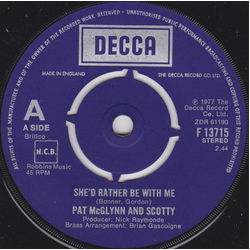 Pat McGlynn's Scotties She'd Rather Be With Me Vinyl 7" USED