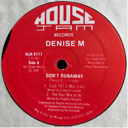 Denise M Don't Runaway Vinyl 12" USED