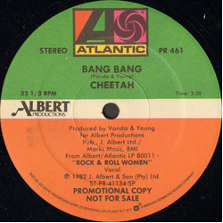 Cheetah (3) Spend The Night / Bang Bang Vinyl 12" USED
