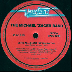 The Michael Zager Band / Lime (2) Let's All Chant (87' Remix) / Angel Eyes Vinyl 12" USED