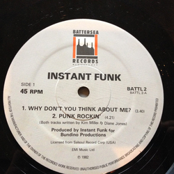 Instant Funk Why Don't You Think About Me / Punk Rockin' / I Got My Mind Made Up Vinyl 12" USED