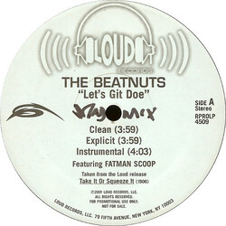 The Beatnuts Let's Git Doe USED VINYL 12INCH SINGLE PROMO