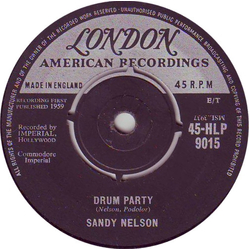 Sandy Nelson Drum Party / The Big Noise From Winnetka Vinyl 7" USED