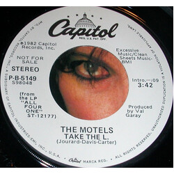 The Motels Take The L USED VINYL 7INCH SINGLE PROMO