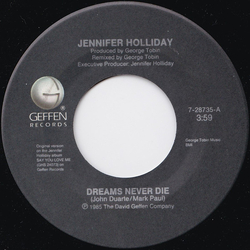 Jennifer Holliday Dreams Never Die Vinyl 7" USED