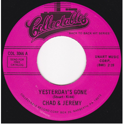 Chad & Jeremy Yesterday's Gone / If I Loved You Vinyl 7" USED
