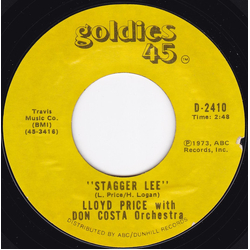Lloyd Price Stagger Lee / Personality Vinyl 7" USED