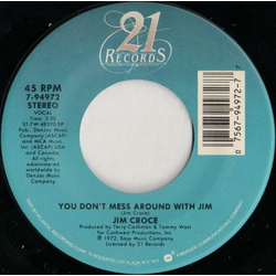 Jim Croce You Don't Mess Around With Jim / Photographs And Memories Vinyl 7" USED