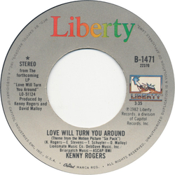Kenny Rogers Love Will Turn You Around Vinyl 7" USED