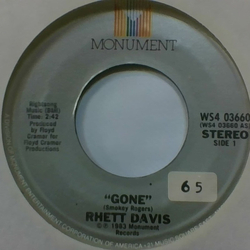 Rhett Davis (2) Gone Vinyl 7" USED