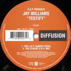Urban Blues Project / Jay Williams Testify Vinyl 12" USED