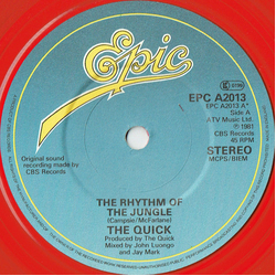 The Quick The Rhythm Of The Jungle Vinyl 7" USED