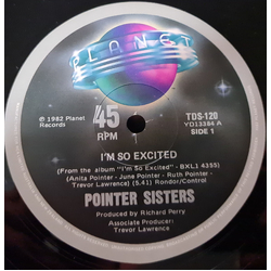 Pointer Sisters I'm So Excited Vinyl 12" USED