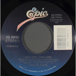 Collin Raye One Boy, One Girl Vinyl 7" USED