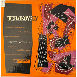 Pyotr Ilyich Tchaikovsky / Leonid Kogan / Большой Симфонический Оркестр Всесоюзного Радио / Василий Небольсин Violin Concerto In D Major / Waltz Scher