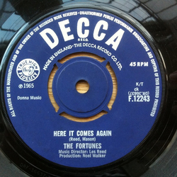 The Fortunes Here It Comes Again Vinyl 7" USED