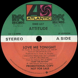 Attitude Love Me Tonight Vinyl 12" USED