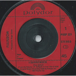 Rainbow I Surrender Vinyl 7" USED