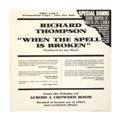 Richard Thompson When The Spell Is Broken USED VINYL 12INCH 33 S RPM PROMO
