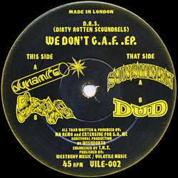 D.R.S. We Don't G.A.F. .EP. Vinyl 12" USED