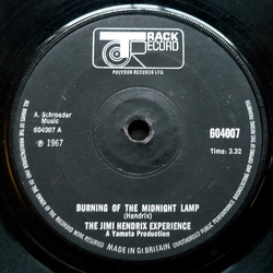 The Jimi Hendrix Experience Burning Of The Midnight Lamp Vinyl 7" USED