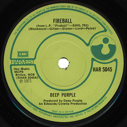 Deep Purple Fireball Vinyl 7" USED