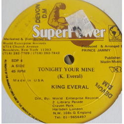 King Everald Tonight Your Mine / If You Want Good Vinyl 12" USED