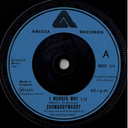 Showaddywaddy I Wonder Why Vinyl 7" USED