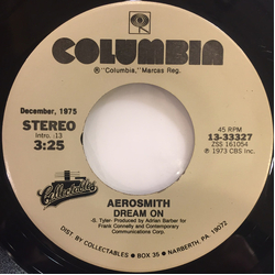 Aerosmith Dream On / Sweet Emotion Vinyl 7" USED
