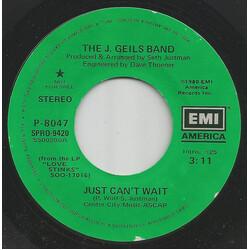 The J. Geils Band Just Can't Wait USED VINYL 7INCH 45 RPM SINGLE PROMO
