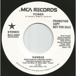 Kansas (2) Power USED VINYL 7INCH 45 RPM SINGLE PROMO
