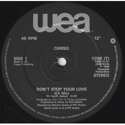 Cargo (2) Don't Stop Your Love Vinyl 12" USED