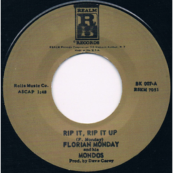 Florian Monday & His Mondos Rip It, Rip It Up Vinyl 7" USED