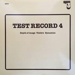 Various Test Record 4 (Depth Of Image, Timbre, Dynamics) Vinyl LP USED