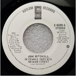 Joni Mitchell In France They Kiss On Main Street Vinyl 7" USED