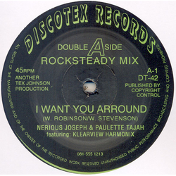 Nerious Joseph / Paulette Tajah / Klearview Harmonix I Want You Arround Vinyl 12" USED