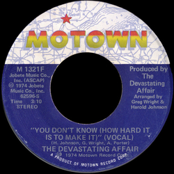 The Devastating Affair You Don't Know (How Hard It Is To Make It) Vinyl 7" USED