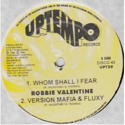 Robbie Valentine Whom Shall I Fear / I Am Gonna Fight It Vinyl 12" USED
