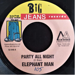 Elephant Man Party All Night USED VINYL 7INCH 45 RPM