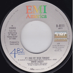 David Lasley If I Had My Wish Tonight / There's Got To Be Somebody Vinyl 7" USED