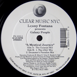 Lenny Fontana / Galaxy People A Mystical Journey Vinyl 12" USED