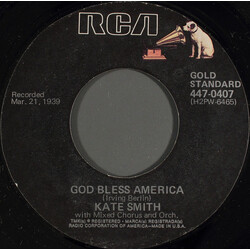 Kate Smith (2) God Bless America / Star Spangled Banner USED VINYL 7INCH 45 RPM SINGLE REISSUE