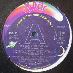 Carrie Lucas It's Not What You Got (It's How You Use It) VINYL 12" USED