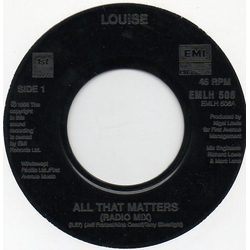 Louise All That Matters Vinyl 7" USED