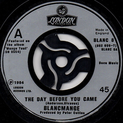 Blancmange The Day Before You Came Vinyl 7" USED