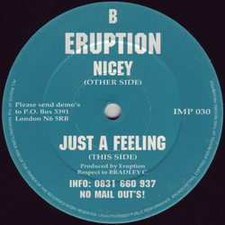 Eruption Nicey / Just A Feeling Vinyl 12" USED
