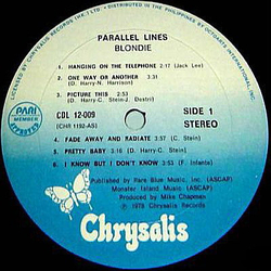 Blondie Parallel Lines Vinyl LP USED
